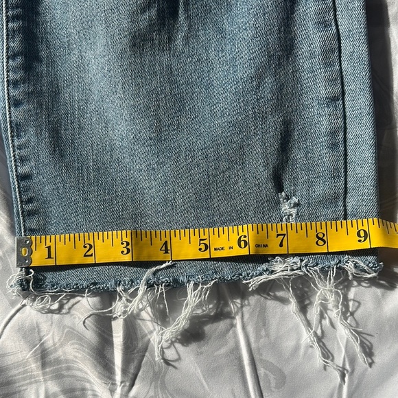 Judy Blue Boyfriend Jeans with Ripped Knees and Frayed Hem in Blue - Picture 6 of 12